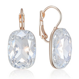 14 Karat Gold Filled Shiny White AAA Big Zircon Crystal Drop Luxury Earrings