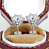 Astounding 1/2/4/6CTW. Moissanite Diamonds Stud Earrings - Sterling Silver for Women and Men Fine Jewellery - The Jewellery Supermarket