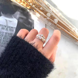 Dazzling VVS1 D Colour 0.3CT Moissanite Diamonds Engagement Wedding Crown Rings - 925 Silver GRA Certified Jewellery