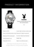 Luxury Brand New Fashion Original Skeleton Leather Strap Automatic Mechanical Wrist Watches for Men