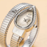 Luxury Brand Selection Snake Shape CZ Diamonds Iced Out Analog Quartz Watches