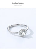 Trendy 925 Sterling Silver Brilliant Round AAAA Lab Created Diamond Rings