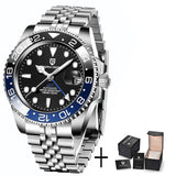 Luxury Famous Brand Sapphire Glass AR Coating Automatic with New Japan NH34 GMT Men Mechanical Watches for Men