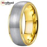 Stepped Shiny Polished Finish 6/8mm Men Women Tungsten Carbide Wedding Rings