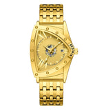 New Golden Triangle Unique Design Luxury Men Quartz Watches - Sports Waterproof Stainless Steel Wrist Watches