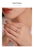 Shining Clear AAAA Lab Created Diamond 925 Silver Solitaire Fine Ring