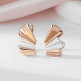 14 Karat Gold Filled Smooth Silver Gold Colour Wave Drop Earrings For Women Fine Jewellery