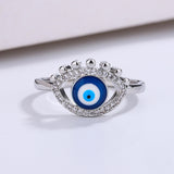 Beautiful Creative Devil's Eye Fashion Handmade Enamel Party 925 Silver Ring