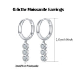 Luxury Round Bubble Moissanite Diamonds Pendant Necklace Bracelet Hoop Earrings 925 Sterling Silver Jewellery Set - The Jewellery Supermarket