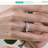 Dazzling 2/4ct D Colour VVS1 Moissanite Diamonds Wedding Engagement Rings  Gold Plated 925 Silver Fine Jewellery