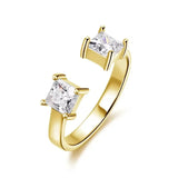 New Design 1 Carat Princess Cut VVS1 D Colour Moissanite Silver Engagement Ring