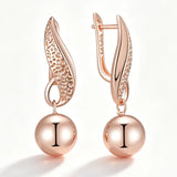 14 Karat Gold Filled Ball Drop Simple Glossy  High Quality Daily Fine Jewellery Earrings