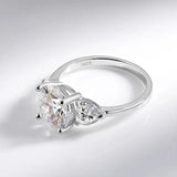 Amazing 3/4CT Pass Test D Colour Moissanite Diamonds Engagement Rings, Sparkling Wedding Engagement Silver Jewellery