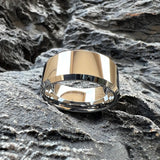 Bevel Edges 10mm 12mm Men Women Popular Tungsten Couples Wedding Ring