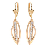 14 Karat Gold Filled Elegant AAA Zircon Diamonds Delicate Drop Luxury Earrings for Women