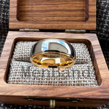 Stepped Shiny Polished Finish 6/8mm Men Women Tungsten Carbide Wedding Rings