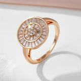 Fabulous 14K Gold Filled AAA Zircon Diamonds Full Paved Ring Fine Jewellery