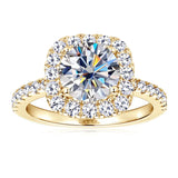 Super 8mm 2ct Moissanite Certified 925 Sterling Silver Engagement Halo Rings For Women - Wedding Party Jewelry Gift