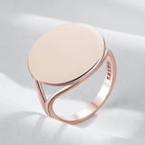 Fashion Glossy 14K Rolled Gold Big Ring Simple Round High Quality Fine Jewellery