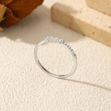 Minimalist Stackable VVS1 D Colour Moissanite Rings 925 Sterling Silver Ring