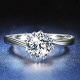 Admirable 1/2CT VVS1 D Colour Moissanite Diamond Rings S925 Silver Snowflake Engagement Wedding Band Fine Jewellery