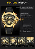 New Top Brand Luxury Gold Watch For Men - Fashion Waterproof Sport Military Quartz Chronograph Wristwatches - The Jewellery Supermarket