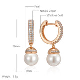 14 Karat Gold Filled Luxury New Unique Pearl AAA Zircon Diamonds Drop Earrings for Women