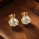Solitaire 0.1/0.3/0.5/1/2CT D Moissanite Stud Earrings for Men Women