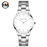 Elegant Rose Gold Plated Round Dial Stain Steel Band Women Watches Japan Movement Quartz Waterproof Wristwatches