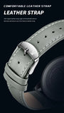 PLAYBOY Top Brand Fashion Watch for Men Leather Strap  High Quality Casual Waterproof Luxury Quartz Men's Watches