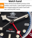 Luxury GMT515-24H Men's Watch Diver 200m Bubble Mirror Glass BGW9 Super Luminous Stainless Steel Men's Analog Watches
