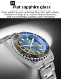Luxury Brand High Quality Men's Automatic Sapphire Green BGW9 Luminous Waterproof 20Bar Mechanical Diver Watch ﻿