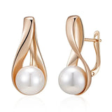 14 Karat Gold Filled Simple Elegant Pearl Fine Jewellery Earrings For Women