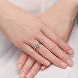 Admirable 1/2CT VVS1 D Colour Moissanite Diamond Rings S925 Silver Snowflake Engagement Wedding Band Fine Jewellery