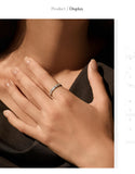 Dazzling D Colour VVS1 Rectangle Moissanite Eternity 925 Sterling Silver Rings