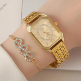 New Arrival Classic Fashion Women's Stainless Steel Strap With Square Dial Business Quartz Watch