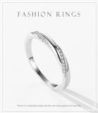 Delicate Twisted AAAA Lab Created Diamonds 925 Sterling Silver Stackable Ring