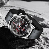 New Arrival Luxury Brand Rubber Quartz Chronograph Japan VK63 Movt Sapphire Glass Waterproof Watches for Men - The Jewellery Supermarket