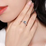 Terrific 1CT VVS1 GRA Certified Moissanite Diamonds Solitaire Rings, Engagement Wedding Silver Fine Jewellery