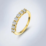 Platinum Plated 3mm 0.7ct D Colour VVS1 Moissanite Diamond Rings 925 Sterling Silver Wedding Engagement Jewellery