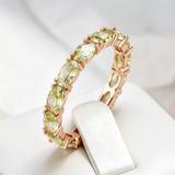 Splendid 14K Filled Gold Oval Light Orange AAA Zircon Crystals Ring Luxury Jewellery