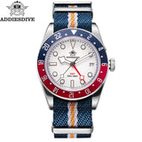 Luxury GMT Men's Diving Watch 200m Waterproof Bubble Mirror Glass Quartz Watch