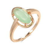 14K Rolled Gold Emerald AAA Zircon Crystal Big Green Luxury Rings For Women Fine Jewellery