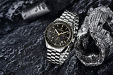 Luxury Chronograph AR Sapphire Mirror Ceramic Bezel New Moon Men's Quartz Watches