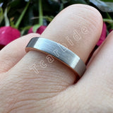 Pipe Cut Brushed Finish 4/6/8MM Rose Classic Tungsten Carbide Wedding Rings