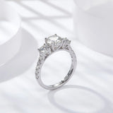 Wonderful 5 Stones Sparkling 18KGP 3.6CT All Moissanite Diamonds Rings Wedding Engagement Sterling Silver Jewellery