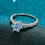 Terrific 1CT VVS1 GRA Certified Moissanite Diamonds Solitaire Rings, Engagement Wedding Silver Fine Jewellery