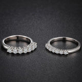 Stunning  VVS1 D Colour 100% Moissanite Diamond Eternity 925 Sterling Silver Wedding Engagement Rings for Women