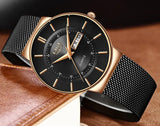 New Arrival Luxury Waterproof Ultra Thin Date Steel Strap Casual Quartz Sports Men Watches - The Jewellery Supermarket