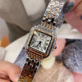 Luxury Fashion Roman Chassis Hand Waterproof Fashion Steel Strap Square Chic Quartz Watch for Ladies